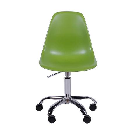 Cadeira Eames Office Giratória Com Rodízios - Verde - Tommy Design Menor preço em Cadeira Eames Office Giratória Com Rodízios - Verde - Tommy Design