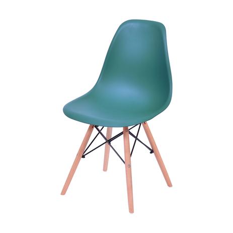 Cadeira Eames Polipropileno - Azul Petróleo - base em madeira Menor preço em Cadeira Eames Polipropileno - Azul Petróleo - base em madeira