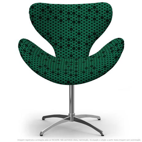 Cadeira Egg Colmeia Preto e Verde Poltrona Decorativa com Base Giratória - Lubrano decor Menor preço em Cadeira Egg Colmeia Preto e Verde Poltrona Decorativa com Base Giratória - Lubrano decor