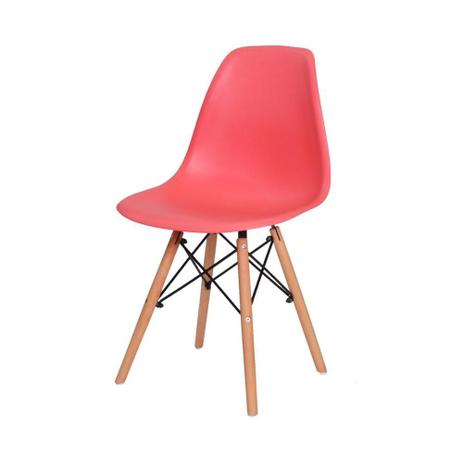 Cadeira Eiffel Eames Coral Base Madeira - Cadeiras inc. Menor preço em Cadeira Eiffel Eames Coral Base Madeira - Cadeiras inc.