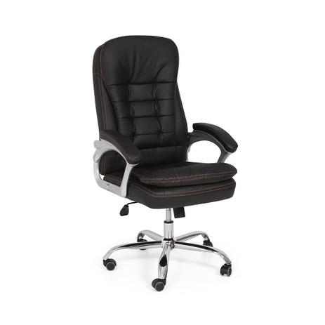 Menor preço em Cadeira Escritório Presidente Giratória Com Relax - Preta - Magazine Decor