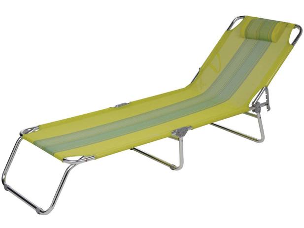 Cadeira Espreguiçadeira Alumínio Verde Reclinável - Mor 2410