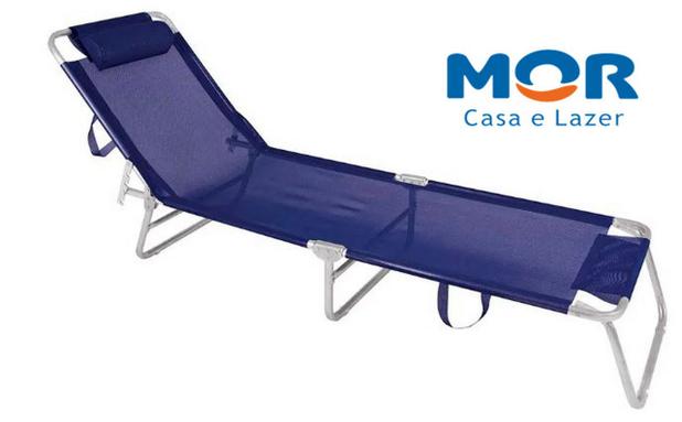 Cadeira Espreguiçadeira Azul Alumínio Mor Suporta Até 100 Kg Menor preço em Cadeira Espreguiçadeira Azul Alumínio Mor Suporta Até 100 Kg