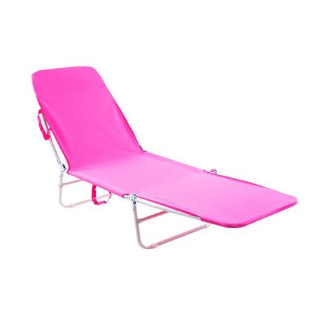 Cadeira Espreguiçadeira Dobrável Poliéster Rosa - Belfix - Bel fix Menor preço em Cadeira Espreguiçadeira Dobrável Poliéster Rosa - Belfix - Bel fix