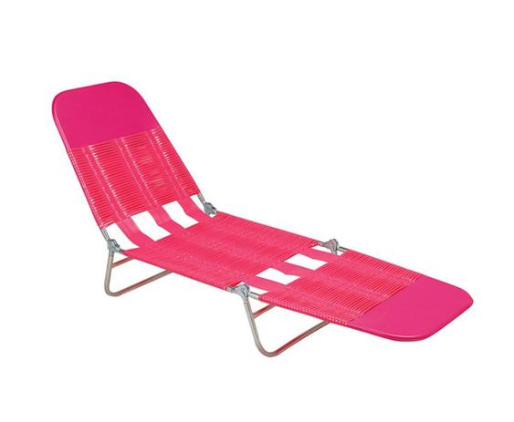 Cadeira Espreguiçadeira PVC Rosa Mor Menor preço em Cadeira Espreguiçadeira PVC Rosa Mor