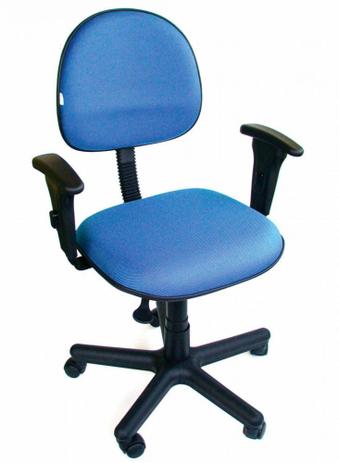 Cadeira Executiva Giratória c/ braço de regulagem Tecido - Azul - Storecadeiras Menor preço em Cadeira Executiva Giratória c/ braço de regulagem Tecido - Azul - Storecadeiras