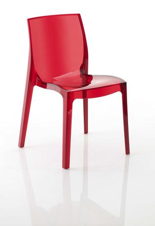 Cadeira Femme Fatale Vermelha Policarbonato - Oia decor Menor preço em Cadeira Femme Fatale Vermelha Policarbonato - Oia decor
