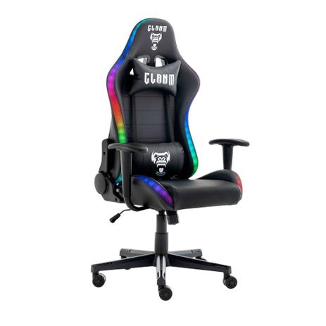 Cadeira Gamer Giratória King Black/rgb Clanm Menor preço em Cadeira Gamer Giratória King Black/rgb Clanm