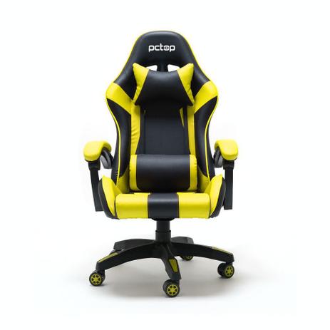 Cadeira Gamer PCTop Amarela PC6022-RE Menor preço em Cadeira Gamer PCTop Amarela PC6022-RE