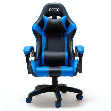 Cadeira Gamer Pctop Azul - Pc6022-Re Menor preço em Cadeira Gamer Pctop Azul - Pc6022-Re