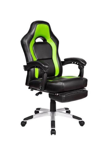 Cadeira Gamer Pelegrin PEL-3006 Couro PU Preto e Verde Menor preço em Cadeira Gamer Pelegrin PEL-3006 Couro PU Preto e Verde