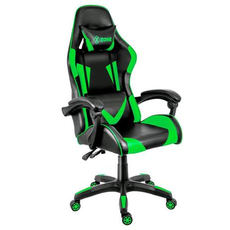 Cadeira Gamer Reclinável 140 Graus Com Rodinhas Xzone CGR-01 Preto Verde Menor preço em Cadeira Gamer Reclinável 140 Graus Com Rodinhas Xzone CGR-01 Preto Verde
