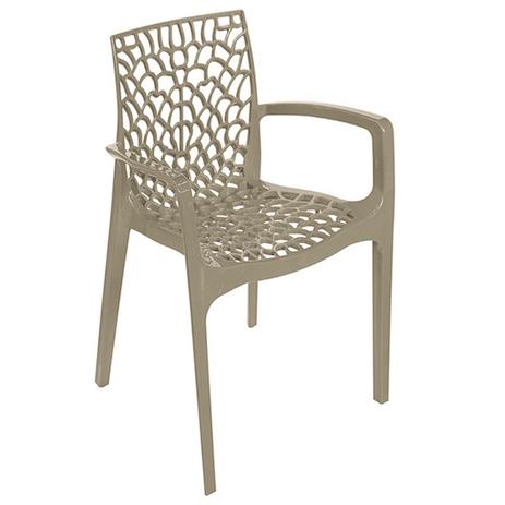 Cadeira gruvyer com braços em polipropileno fendi - Or design Menor preço em Cadeira gruvyer com braços em polipropileno fendi - Or design