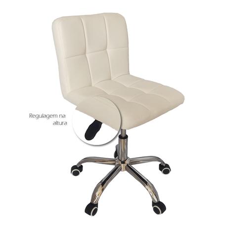 Cadeira Home Office Giratoria Couro PU Branca W3 - WEBSIZE é boa?