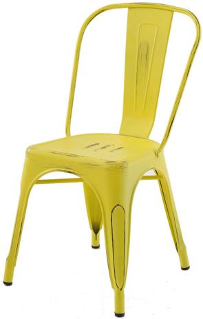 Cadeira Iron Tolix Sem Braco Vintage Amarela - 28343 - Sun house Menor preço em Cadeira Iron Tolix Sem Braco Vintage Amarela - 28343 - Sun house