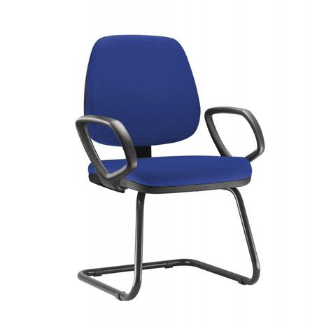 Cadeira Job Executiva Interlocutor Fixa Com Braço Para Escritório Em Crepe Azul - Flex mesas e cadeiras Menor preço em Cadeira Job Executiva Interlocutor Fixa Com Braço Para Escritório Em Crepe Azul - Flex mesas e cadeiras