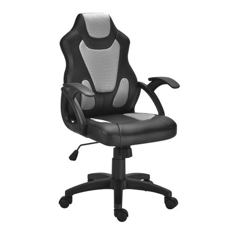 Cadeira Juvenil Pequena Gamer Wild Preta e Cinza - Mobly Menor preço em Cadeira Juvenil Pequena Gamer Wild Preta e Cinza - Mobly