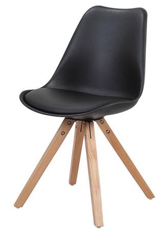 Cadeira Ligia Eames PP Base Madeira Preta - 26360 - Sun house Menor preço em Cadeira Ligia Eames PP Base Madeira Preta - 26360 - Sun house