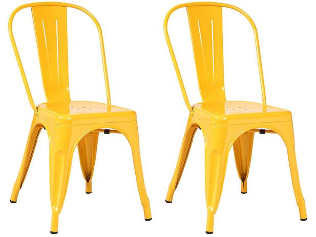 Cadeira Metal Decorativa 2 Peças Inovakasa Tolix