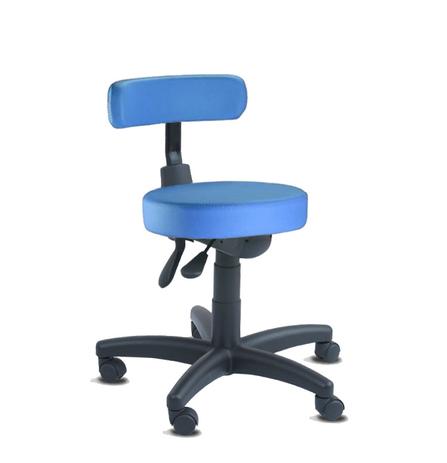 Cadeira Mocho Ergonômico Back System Para Clínicas Azul Base Preta - Flex mesas e cadeiras é boa?