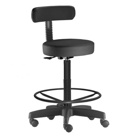 Cadeira Mocho Para Clínicas Preto Base Preta Com Apoio Para os Pés - Flex mesas e cadeiras Menor preço em Cadeira Mocho Para Clínicas Preto Base Preta Com Apoio Para os Pés - Flex mesas e cadeiras
