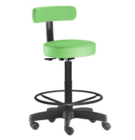 Cadeira Mocho Para Clínicas Verde Base Preta Com Apoio Para os Pés - Flex mesas e cadeiras Menor preço em Cadeira Mocho Para Clínicas Verde Base Preta Com Apoio Para os Pés - Flex mesas e cadeiras