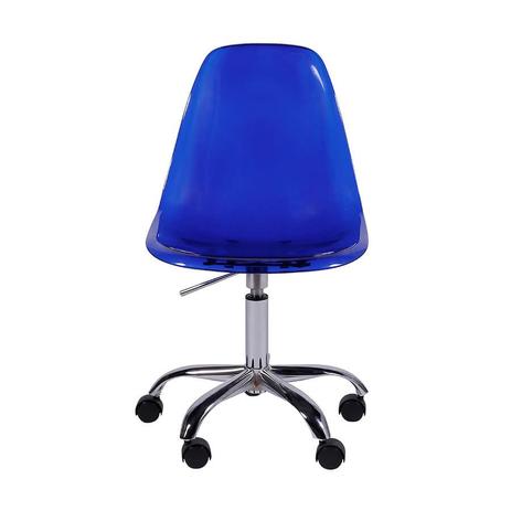 Cadeira Office Eames Policarbonato Base Giratória - Azul - Tommy Design Menor preço em Cadeira Office Eames Policarbonato Base Giratória - Azul - Tommy Design