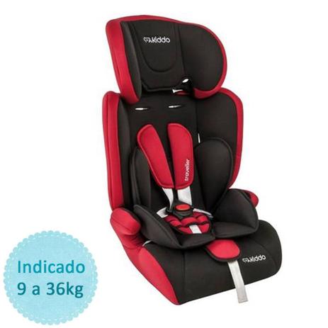 Cadeira para Auto Kiddo Traveller 0 a 36kg- Preto e Vermelho Menor preço em Cadeira para Auto Kiddo Traveller 0 a 36kg- Preto e Vermelho