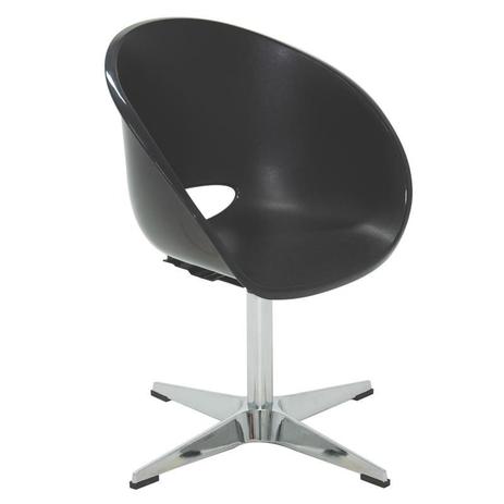 Cadeira plastica elena preta com base central x em aco cromado - Tramontina Menor preço em Cadeira plastica elena preta com base central x em aco cromado - Tramontina