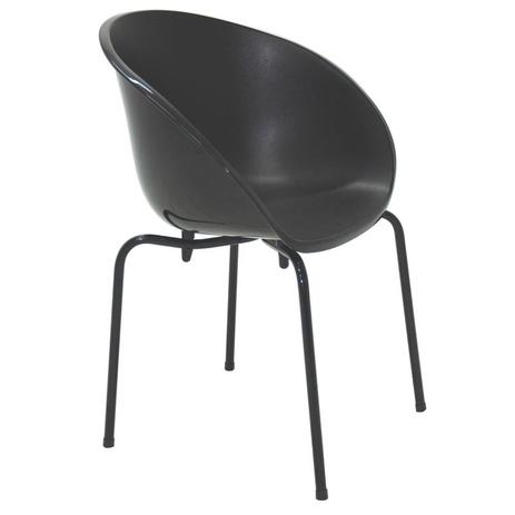 Cadeira plastica elena preta com pernas de aco preta - Tramontina Menor preço em Cadeira plastica elena preta com pernas de aco preta - Tramontina