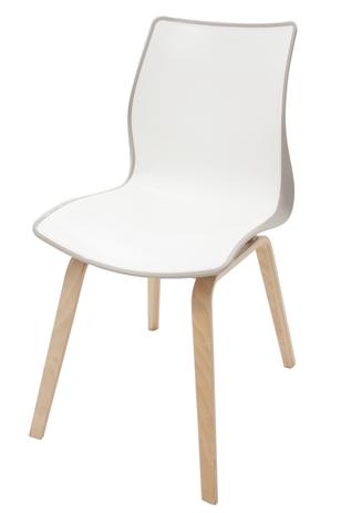 Cadeira Plástica Maja Bi-color Camur A E Branca Com Base De Madeira Tramontina 92066/210 - Tramontina delta Menor preço em Cadeira Plástica Maja Bi-color Camur A E Branca Com Base De Madeira Tramontina 92066/210 - Tramontina delta