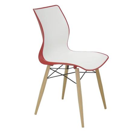 Cadeira plastica maja bi-color vermelha e branca com base 3-d - Tramontina Menor preço em Cadeira plastica maja bi-color vermelha e branca com base 3-d - Tramontina