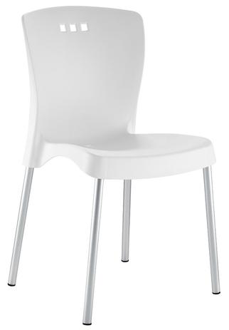 Cadeira Plástica Mona Branca Com Pernas De Aluminio Anodizadas Tramontina 92050/010 - Tramontina delta Menor preço em Cadeira Plástica Mona Branca Com Pernas De Aluminio Anodizadas Tramontina 92050/010 - Tramontina delta