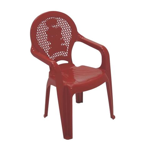 Cadeira plastica monobloco com bracos infantil estampada catty vermelha - Tramontina Menor preço em Cadeira plastica monobloco com bracos infantil estampada catty vermelha - Tramontina