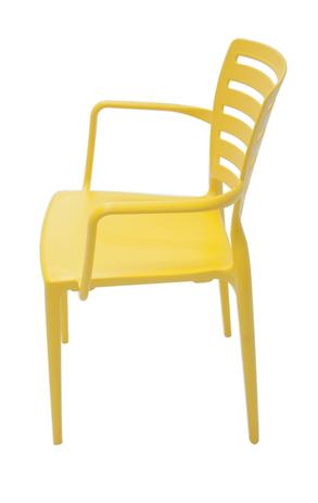 Cadeira Plástica Monobloco Com Bracos  Sofia Amarela Encosto Vazado Horizontal Tramontina 92036/000 - Tramontina delta é boa?