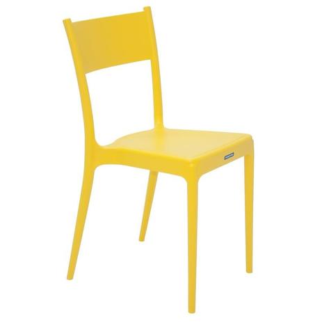 Cadeira plastica monobloco diana amarela - Tramontina Menor preço em Cadeira plastica monobloco diana amarela - Tramontina