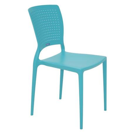 Cadeira plastica monobloco safira azul - Tramontina Menor preço em Cadeira plastica monobloco safira azul - Tramontina
