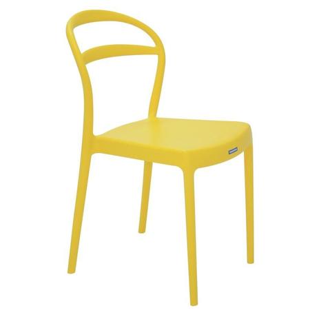 Cadeira plastica monobloco sissi amarela encosto vazado - Tramontina Menor preço em Cadeira plastica monobloco sissi amarela encosto vazado - Tramontina
