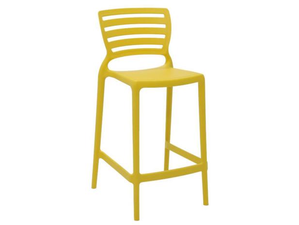 Cadeira plastica monobloco sofia amarela encosto vazado horizontal bar e residencia tramontina Menor preço em Cadeira plastica monobloco sofia amarela encosto vazado horizontal bar e residencia tramontina