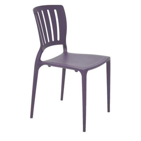 Cadeira plastica monobloco sofia lilas encosto vazado vertical - Tramontina Menor preço em Cadeira plastica monobloco sofia lilas encosto vazado vertical - Tramontina