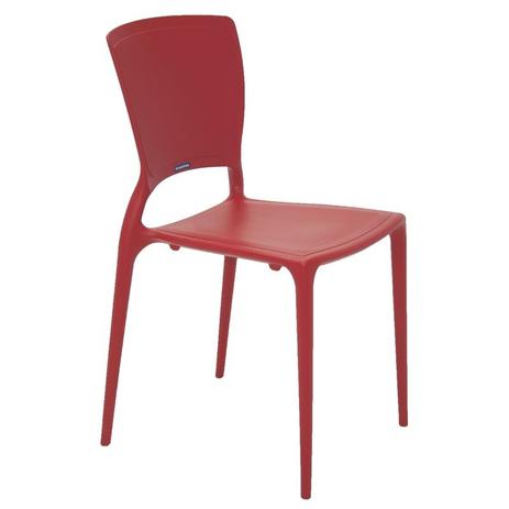 Cadeira plastica monobloco sofia vermelho - Tramontina Menor preço em Cadeira plastica monobloco sofia vermelho - Tramontina