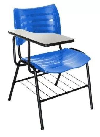 Cadeira Plástica Universitária Iso Azul Para Escolas - Design office Menor preço em Cadeira Plástica Universitária Iso Azul Para Escolas - Design office