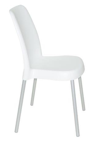 Cadeira Plástica Vanda Branca Com Pernas De Aluminio Anodizadas Tramontina 92053/010 - Tramontina delta Menor preço em Cadeira Plástica Vanda Branca Com Pernas De Aluminio Anodizadas Tramontina 92053/010 - Tramontina delta