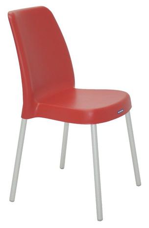 Cadeira Plastica Vanda com Pernas de Alumínio - Vermelho - Tramontina Menor preço em Cadeira Plastica Vanda com Pernas de Alumínio - Vermelho - Tramontina
