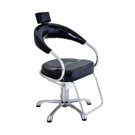 Cadeira poltrona reclinavel topazio salão de beleza, cabeleireiro, barbeiro,  fortebello móveis - preto courino no Shoptime