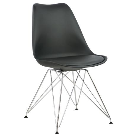 Cadeira Preta Charles Eames Eiffel Soft Dsr em PP - Moveis mgm Menor preço em Cadeira Preta Charles Eames Eiffel Soft Dsr em PP - Moveis mgm