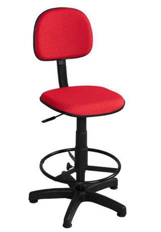 Cadeira Secretária Caixa Tecido - Vermelho - Storecadeiras Menor preço em Cadeira Secretária Caixa Tecido - Vermelho - Storecadeiras