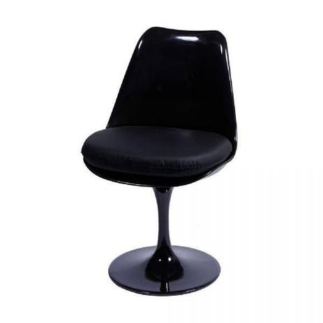 Cadeira sem Braço Or Design Saarinen com Almofada Preta Menor preço em Cadeira sem Braço Or Design Saarinen com Almofada Preta