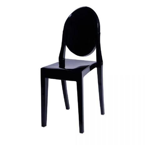 Cadeira sem Braço Or Design Sofia Invisible Preto Menor preço em Cadeira sem Braço Or Design Sofia Invisible Preto