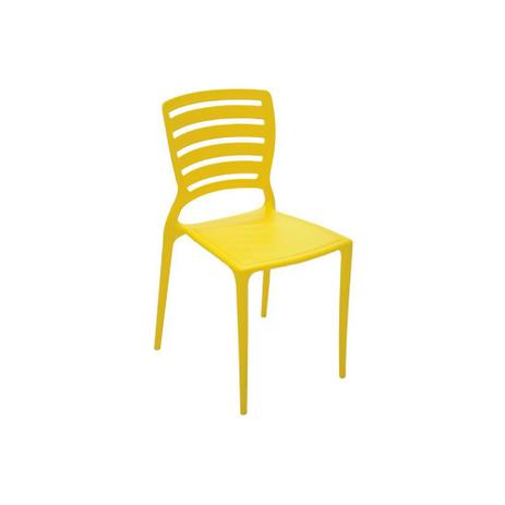 Cadeira Sofia com Encosto Vazada Amarelo - Tramontina Menor preço em Cadeira Sofia com Encosto Vazada Amarelo - Tramontina
